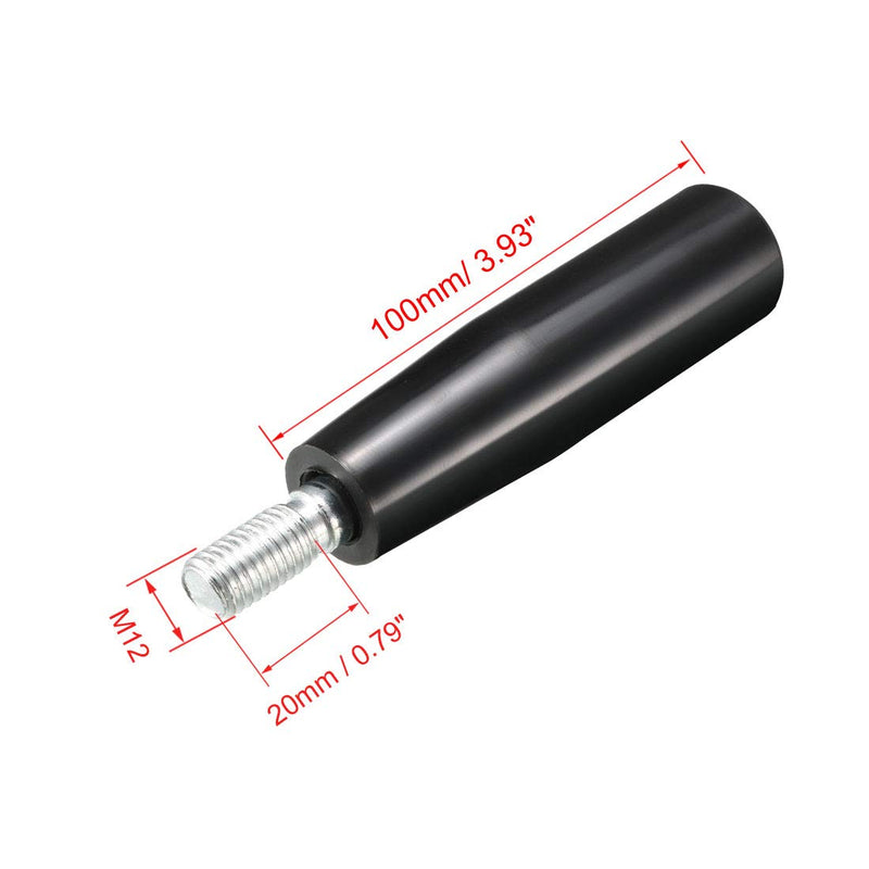 [Australia - AusPower] - uxcell Revolving Handwheel Machine Handle M12 (1.75mm Pitch) Male Threaded Stem for Milling Machinery M12 x 100mm 