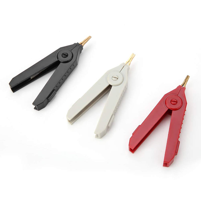[Australia - AusPower] - Clips, P2004 3Pcs Copper Gold Plated Kelvin Test Clip 20A 