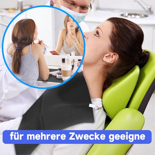 Dental Bibs 33cm x 45cm - 125 Pieces, 3-Ply, Waterproof | Tattoo Bibs for Nail Salons, Dental Clinics, Eyelash Technicians, Beauty Salons (Black)
