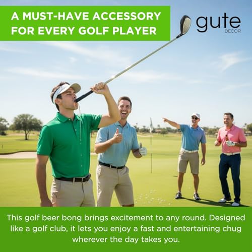 Golf Beer Bong Golf Club - Novelty Party Gift for Golfers, The Ultimate Sports Gift for Dad, Boyfriend, Him, Golf Lover - Gag Gift, College Frat Gift Holds 12 Ounces!