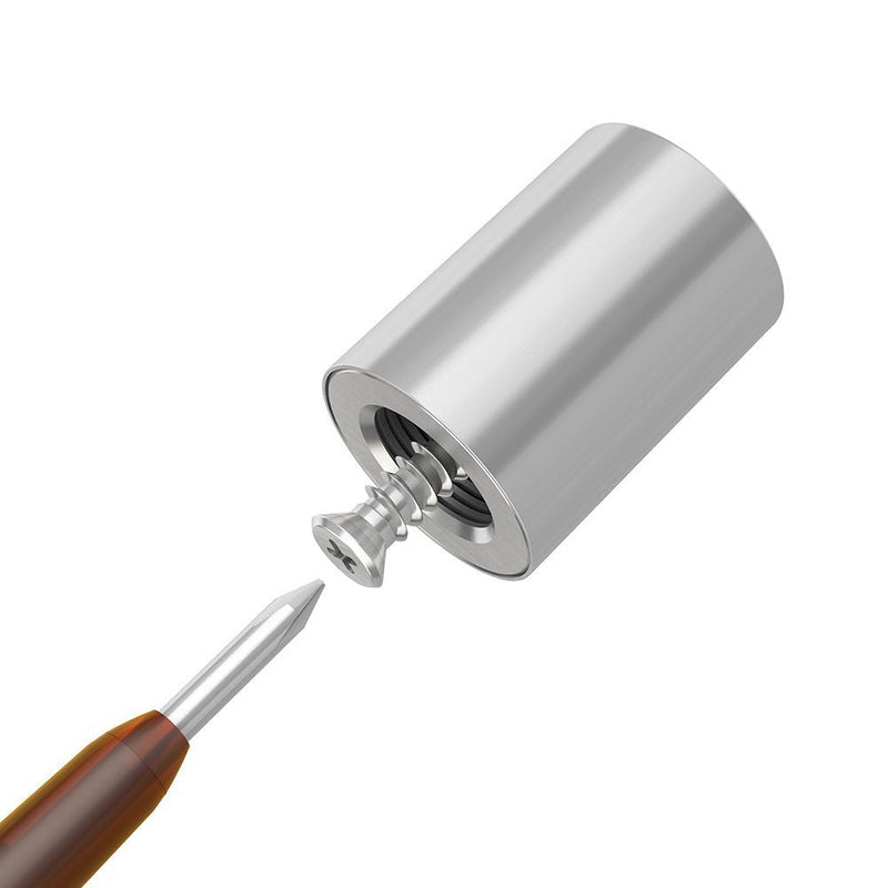 [Australia - AusPower] - LuckIn 50-Pack Standoff Screws (1/2 in. Dia x 1 in. L), Stainless Steel Standoff Mounting Hardware for Acrylic Signs, Silver 1/2x1inch 