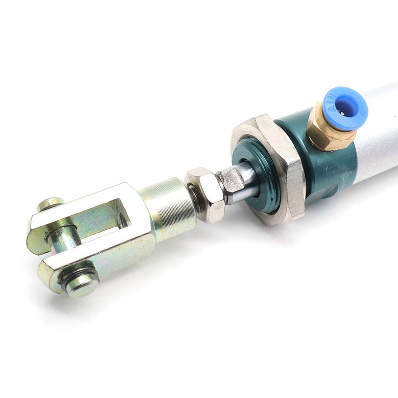 [Australia - AusPower] - Air Cylinder 20mm Bore 175 Stroke Pneumatic Cylinder Single Rod Dual Action with Y Connector and 4Pcs Pneumatic Quick Fitting MAL20*175 