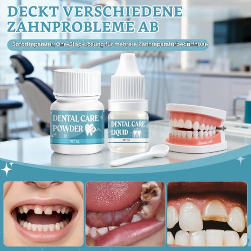 Dental cement self-hardening durable, fast curing | Dental adhesive for crowns, dentures glue, solution for crowns, bridges, dental caries and lost fillings