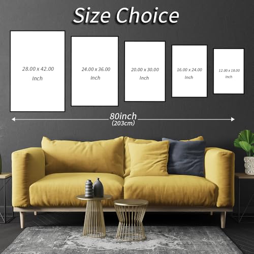 Christian Canvas Wall Art Psalm 23 Pictures Wall Decor Bible Verses Prints Scripture Poster Christian Religious Paintings for Living Room Bedroom Church Decor Framed(Artwork-3,16L x 24W) Artwork-3 16"L x 24"W