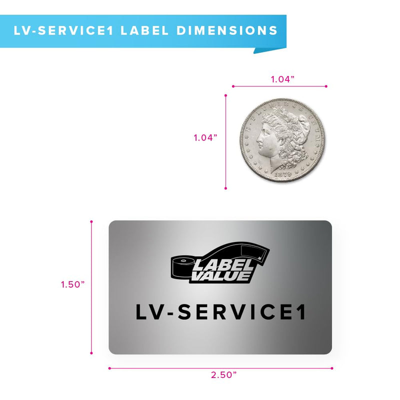 LabelValue Brand - 2.5” x 1.5” Weatherproof Custom Print Service Labels - 250 Labels/Roll | Customize with Business Logo and Service Information - Perfect for Outdoors & Harsh Environments