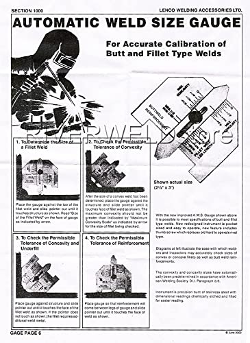 RIVERWELD Precision Metric Automatic Weld Sizer Gauge | For butt weld welds, reinforcement is tested; fillet thickness determines leg size. Metric markings