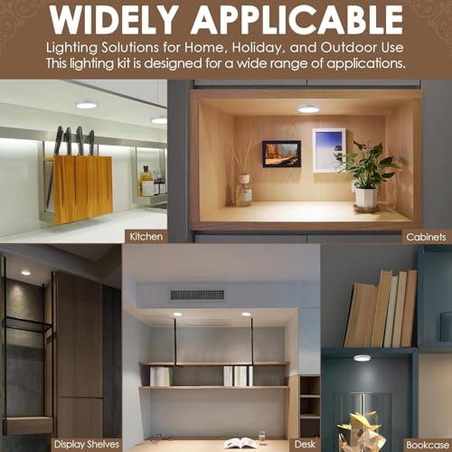 5 Pcs 3D Printer LED Lamp Kit 3 Color Temperature Adjustable Brightness 3000-6400K Compatible with 001 for Cabinet Display Shelf Desk and Bookcase
