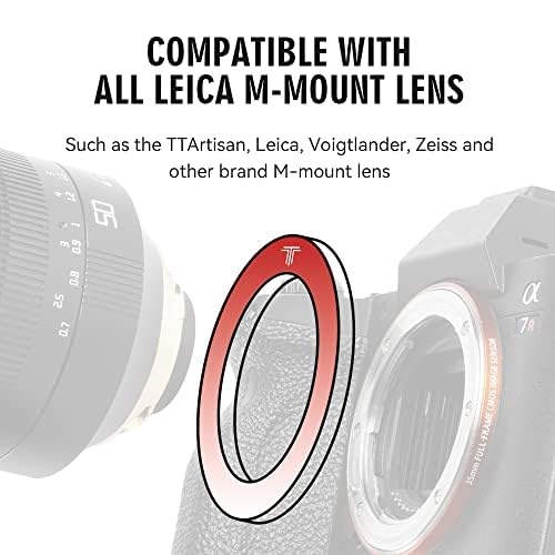 TTARTISAN M Lens to Fuji X Adapter, X-Mount Lens Adapter Ring Compatible with X-A1 X-A10 X-A2 X-A3 X-H1 X-T1 X-T10 X-T2 X-T20 X-T3 X-T30 X-PR01 X-PR02 X-PR03 Cameras M-X Adapter