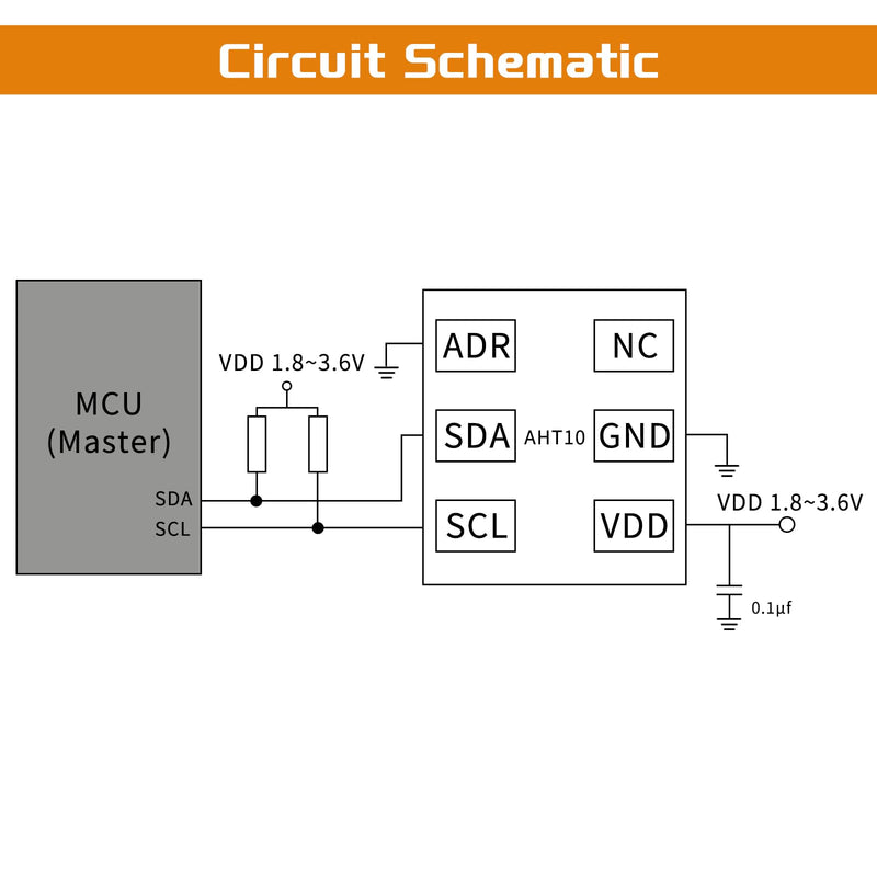 [Australia - AusPower] - 10pcs AHT10 Temperature and Humidity Sensor Module High Precision I2C IIC Communication Replace DHT11 SHT20 AM2302 