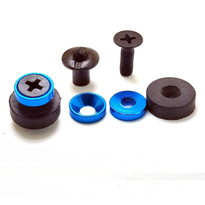 [Australia - AusPower] - Colorful Chicago Screws,Mixed Color Phillips Head Stainless Steel 304 Antirust Screw Holster Fastener eather Straps/Belts Kydex Holster/Sheath Repair (Mixed Color, 4mm Rubber pad,20 Sets) 