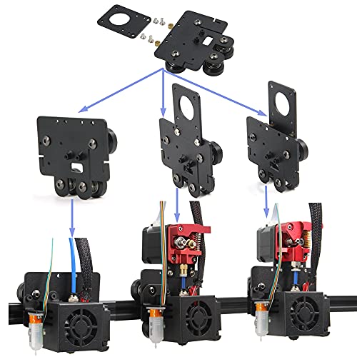 Upgrade Direct Drive Extruder Support Plate with 4pcs Pulleys Compatible with Dual and Single Gear,Easy Print Flexible Filament for creality Ender 5 Series 3D Printer (Upgrade Direct Plate)