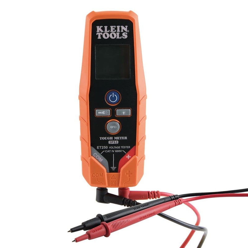 [Australia - AusPower] - Klein Tools ET250 Voltage Meter, AC Voltage / DC Voltage Tester, Digital Multimeter, Low Voltage Tester with Batteries AC/DC Voltage & Continuity 