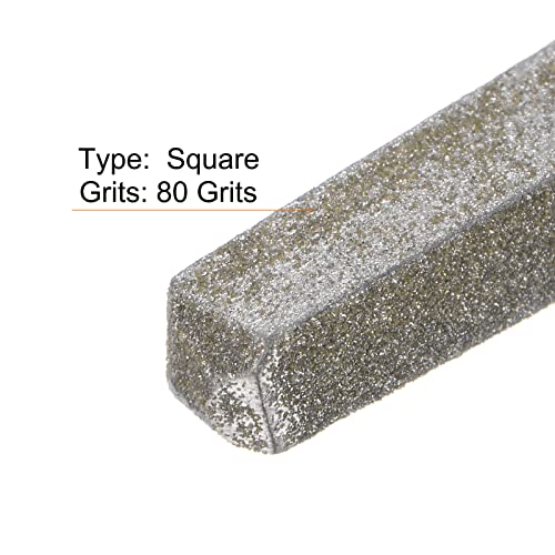 HARFINGTON Diamond Coated File 12 Inch 80 Grits Square Files Tools with Plastic Handle for Metal Glass Wood Stone Grinding Polishing Engraving