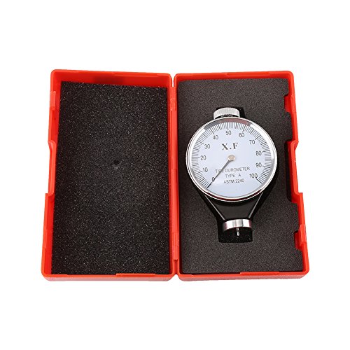 Walfront Hardness Tester Meter, Shore Type A/O/D Rubber Tire Durometer Hardness Tester Meter 0-100 HA (Type A)