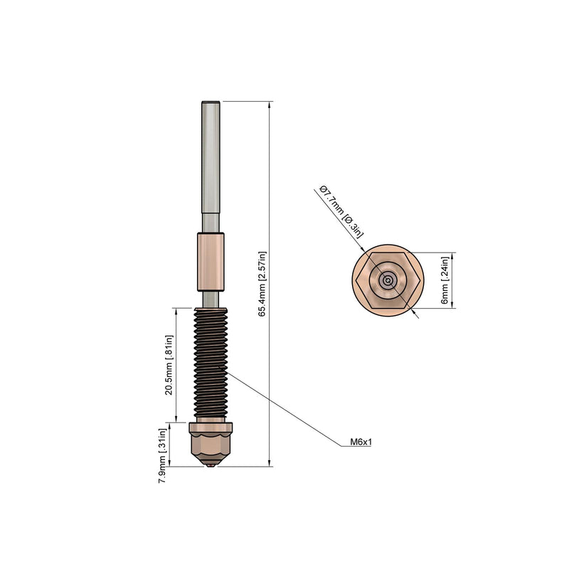 Quick-Swap Ruby Nozzle 0.4mm for K1C / Ender-3 V3 / Ender-3 V3 Plus 3D Printer, Hardened & Abrasion Resistant for Precision Additive Manufacturing (K1C, 0.4mm)