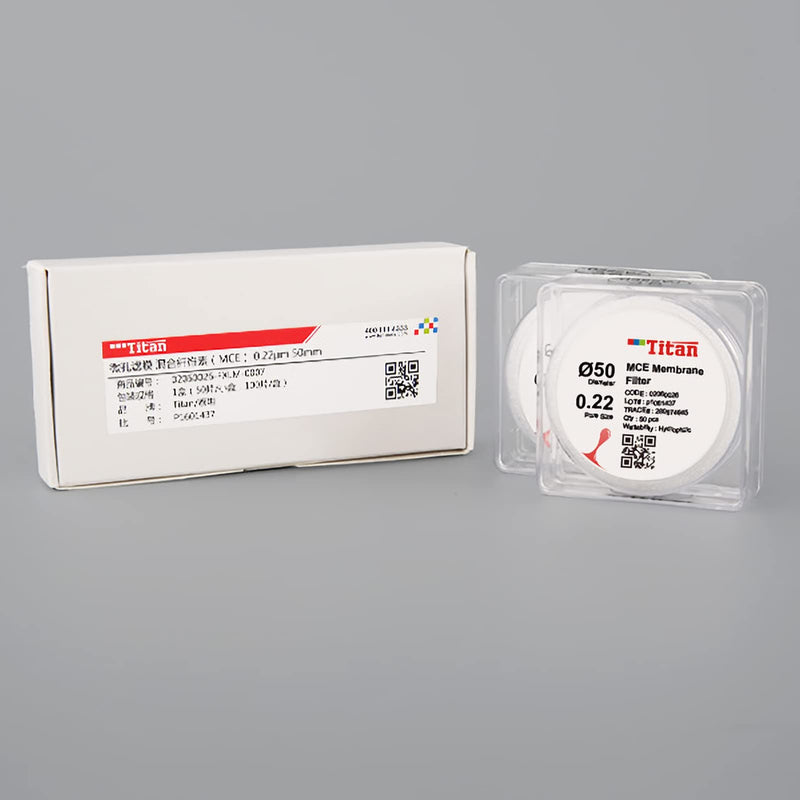 [Australia - AusPower] - 100pcs MCE Filter Membrane Lab Round Micron Filter,0.22μm,50mm 0.22μm,50mm 