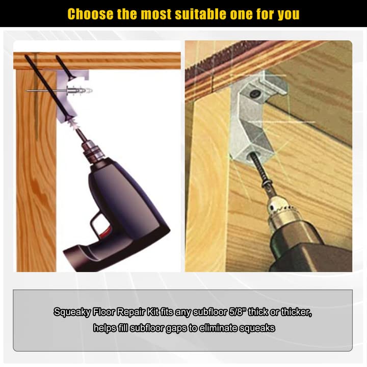 CNQLIS Relief Wood Floor Repair Kit Can be Safely Used on Any 5/8 inch or Thicker subfloor(Silvery,12 Pcs) White 12