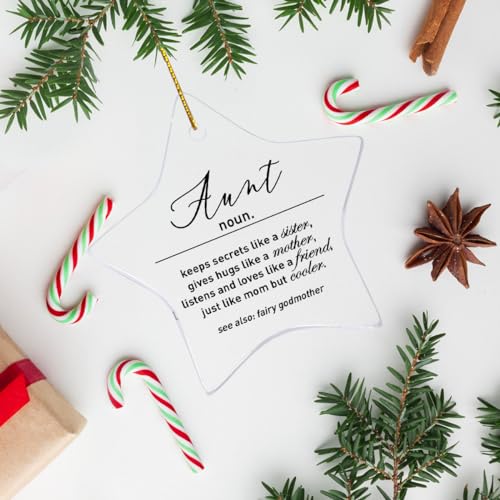 Aunt Christmas Ornament, Mom's Cooler Twin, Birthday Gift for Auntie, Best Aunt Ever Keepsake Q8