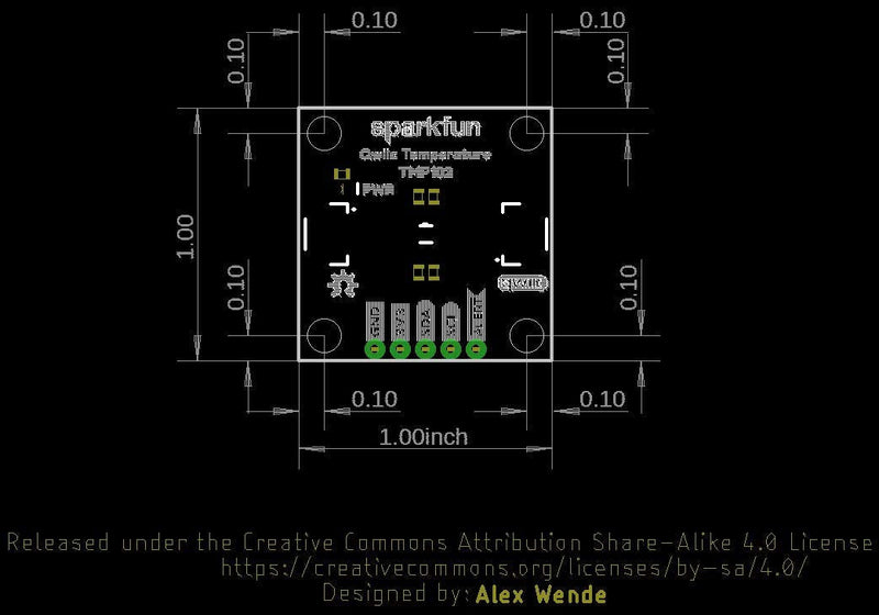 [Australia - AusPower] - SparkFun Digital Temperature Sensor - TMP102 (Qwiic)-Compatible with Arduino and other Single-board computers Easy-to-Use I2C sensor Plug-and-Play breakout board Runs from 1.4-3.6V input Use with 3.3V 