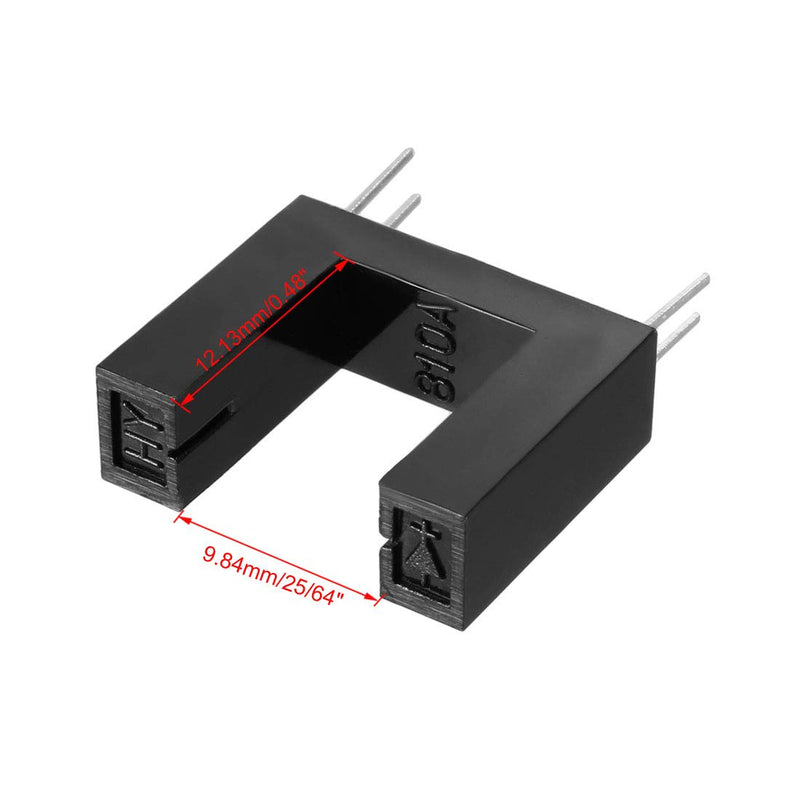 [Australia - AusPower] - uxcell 10 Pcs 25/64" Slot PCB Photo Interrupter Slotted Optical Sensor Switch HY810A 