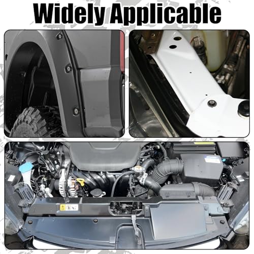Sixzoo 40-piece black CNC engine dress-up kit with finishing fender bumper flat washers