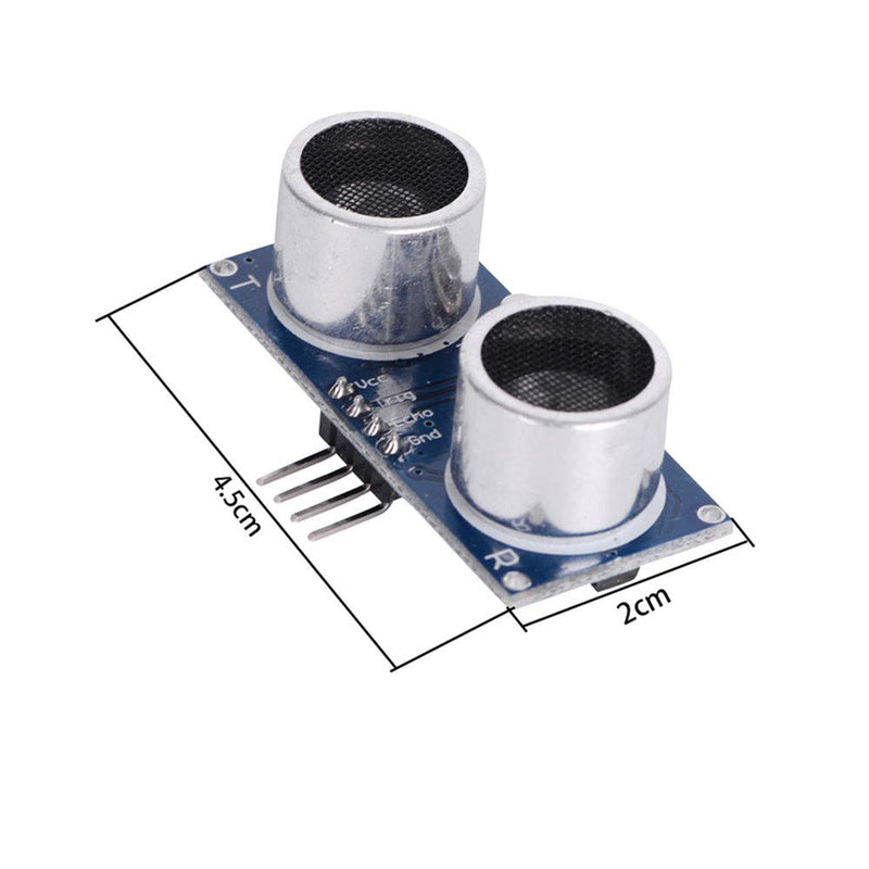 [Australia - AusPower] - 2PCS HC-SR04 Ultrasonic Sensor Module Ultrasonic ranging Module with 2PCS Housing Mounting Bracket + 10P Female to Female and 10P Male to Female Jumper Cable for Arduino 2 sets 