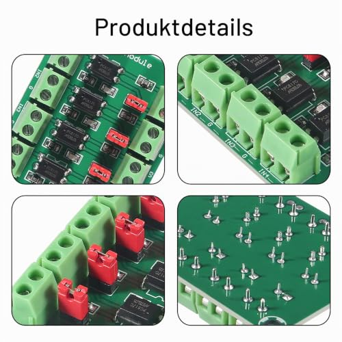 4 Channel Optocoupler PC817 Insulation Board Voltage Converter Adapter Module 3.6-30V Driver Photoelectric Insulated Module 4-channel optocoupler