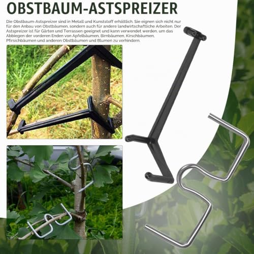 Pack of 30 Branch Pullers/Branch Separators for Fruit Trees | 15 Plastic Branch Clips/Fruit Branch Spreaders, 15 M-Shaped Branch Spreaders/Branch Spreaders for Garden Trees, Branch Bending Tool for Shaping