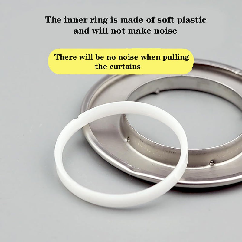 [Australia - AusPower] - Curtain Grommets Stainless Steel Eyelet Diameter Curtain Rings Metal Rings Inner Diameter 1-9/16 inch Roman Ring Grommet Curtains Set of 20 (20) 