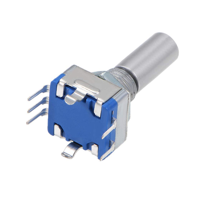 sourcing map 360 Degree Rotary Encoders Code Switch Digital EC11 7 Pins | 20mm D-shaft