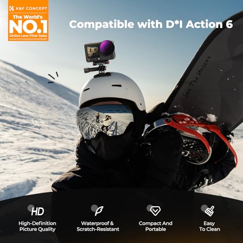 K&F CONCEPT ND Filter Kit for DJI Osmo Action 6, CPL ND8 ND16 ND32 For Osmo Action 6 Screw On Mount