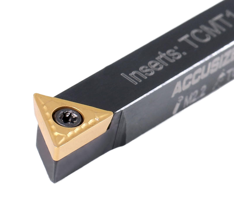 [Australia - AusPower] - Accusize Industrial Tools 1/4'' by 2'' Oal 5 Pc Indexable Turning Tool Set with Tcmt1.8(1.5) Carbide Inserts, 2380-5022 1/4 in 