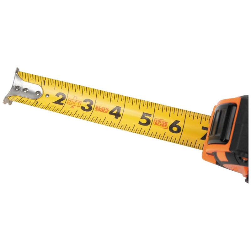 Klein Tools 9125AL Tape Measure, Heavy-Duty Measuring Tape, 25-Foot Single-Hook Nylon Reinforced Blade, Auto-Lock