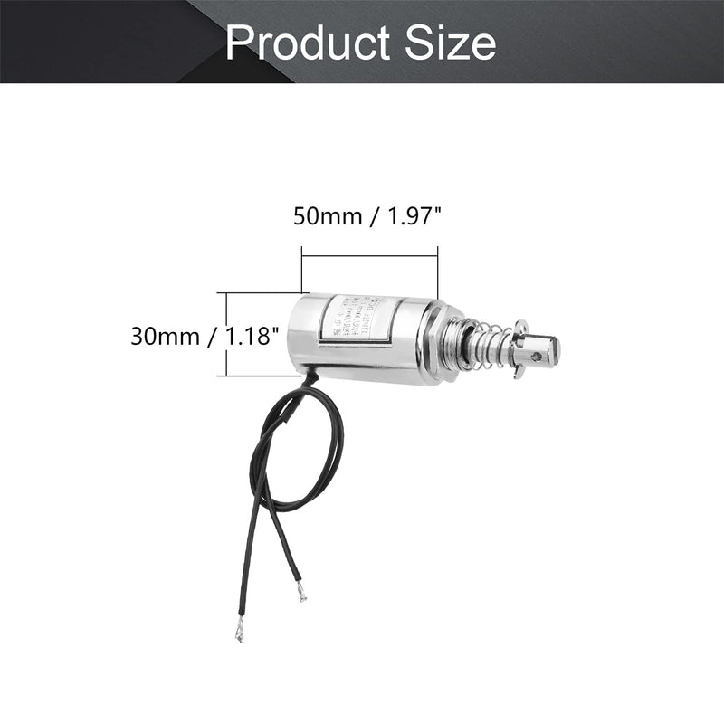 [Australia - AusPower] - Fielect DC 12V 15N Push Pull Type Tubular Solenoid Electromagnet, Linear Motion, MQ8-Z15B-12V Models : MQ8-Z15B-12V 