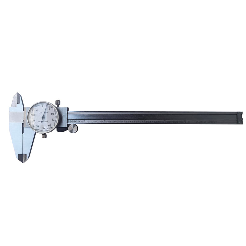 [Australia - AusPower] - 8 Inch Dial Caliper, MFQNENLK 4-Way Measurement Calipers, 0.001 Accuracy Imperial Shockproof Measuring Tool with Plastic Case (Dial Caliper 0-8" Range) Dial Caliper 0-8" 