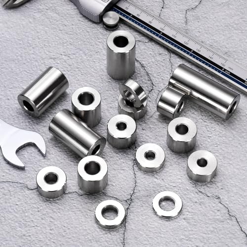 uxcell stainless steel round spacers, 3/8-inch bore x 3/4-inch OD x 5/16-inch length for M10 screws and bolts