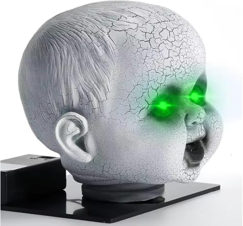 Green Magical Magic House creepy doll head EMF meter for paranormal ghost hunting equipment