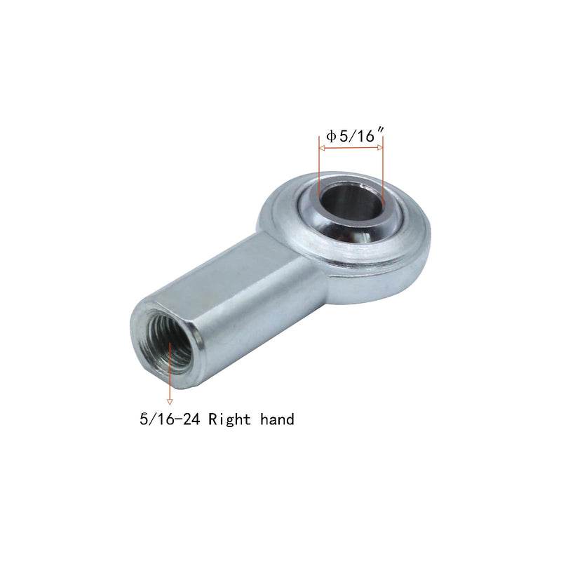 [Australia - AusPower] - CF5 Rod End Bearing Heim Joints, 5/16 x 5/16-24 Right Hand Female Thread Heim Joint with Jam Nuts 2pcs 5/16" CFT 