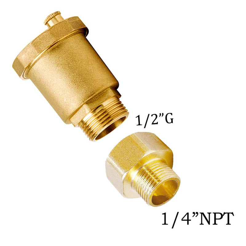 [Australia - AusPower] - Joywayus Brass Automatic Float Valve Kit 1/4"NPT Air Bleeder Release Vent Valve Pipe Fitting Connector Adapter 