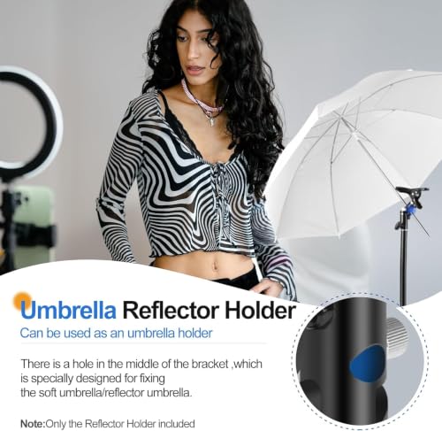 EMART Photography Reflector Holder 5/8" Heavy Duty Metal Backdrop Clips 2 Pack