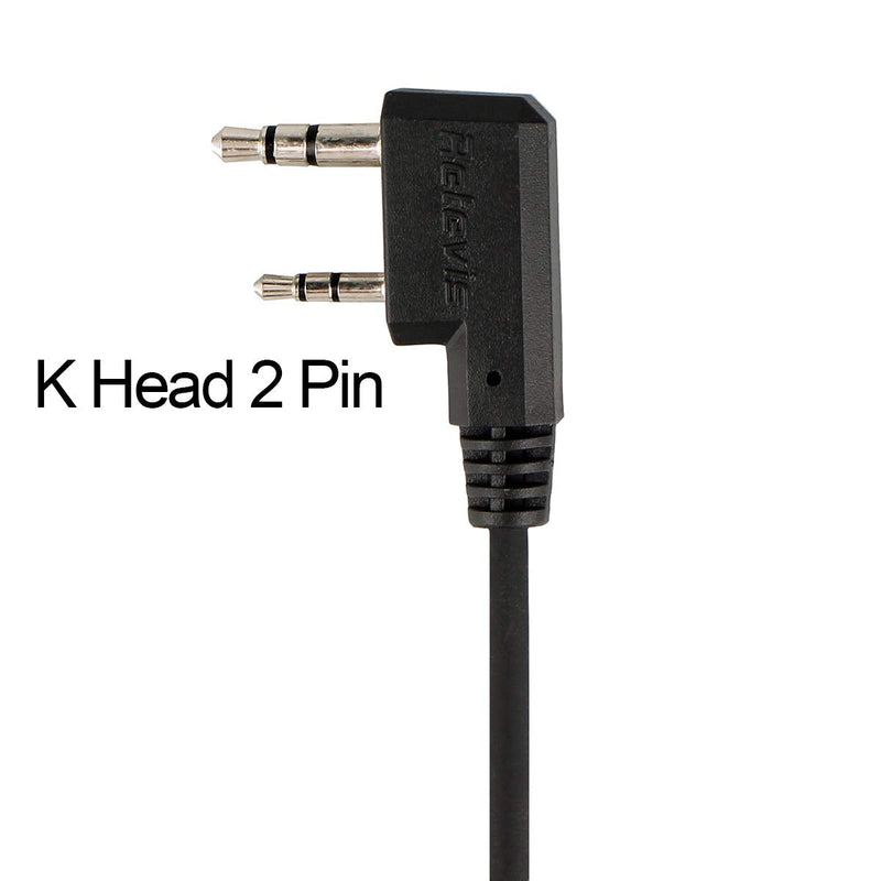 [Australia - AusPower] - Retevis Case of 10, Two Way Radio Earpiece with Mic Single Wire Earhook Headset Compatible with Baofeng BF-888S UV-5R H-777 RT22 Arcshell AR-5 Walkie Talkies 