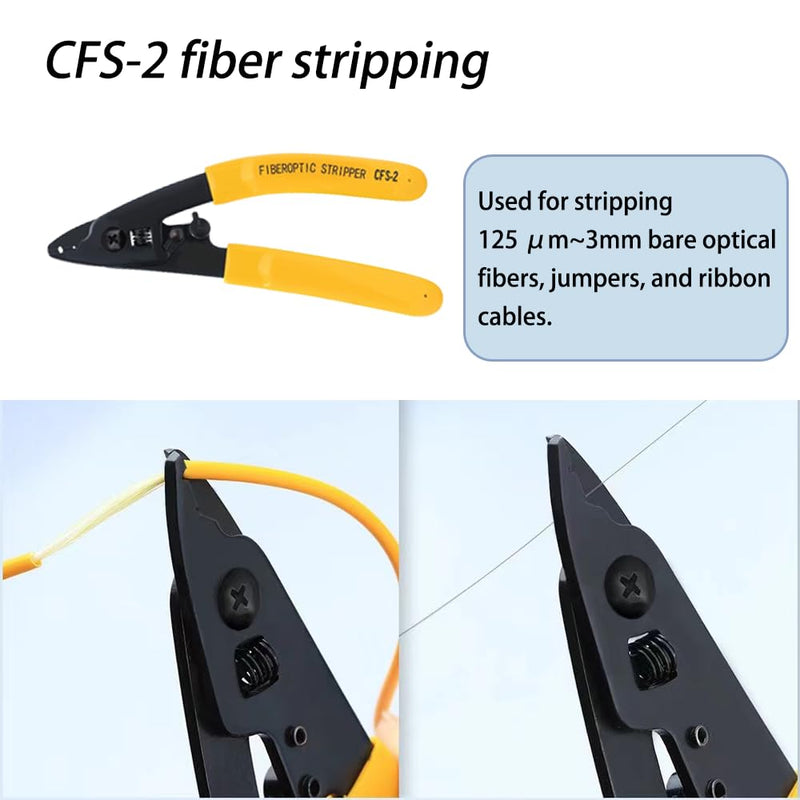 FTTH Clip Tool Kit FC-6S Fault Finder 30mW 30km SC/APC Quick Connector and Fiber Optic Cold Connection Kit