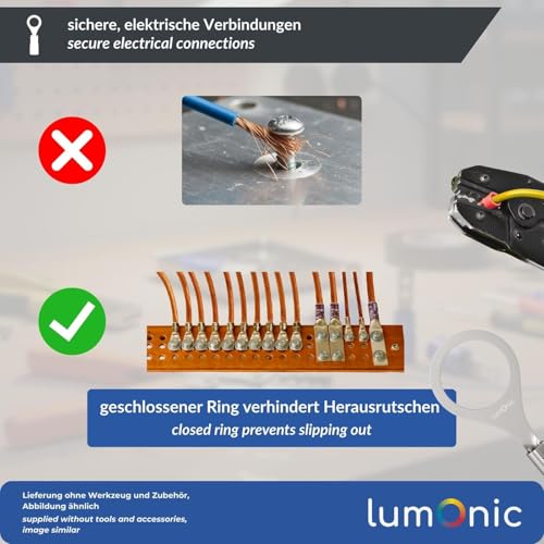 25x Crimp Terminal Uninsulated 6,0-10,0mm² ; Tube Lug M10 6-10mm² Hole diameter: M10