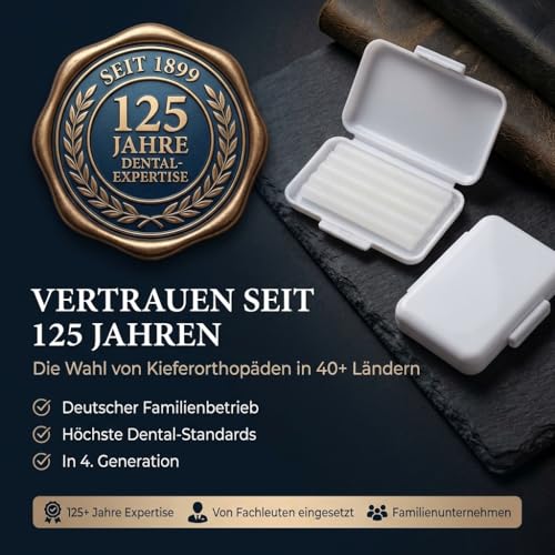 MORSA Dental Braces Wax Set of 10 - 10 Cans of 5 Strips | Orthodontic wax | Dental Wax Transparent | 125 Years of Expertise | ISO 13485 | Toxicity Tested | Made in Germany 10x cans