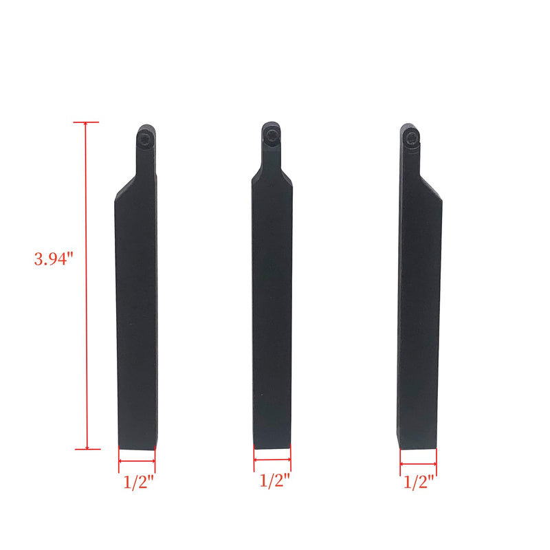 [Australia - AusPower] - 3/8” 1/2" SRACR SRACL SRDCN1010/1212 H06 Lathe Turning Holders Lathe Turning & Profiling Tool Holder with RCMT0602 Round Carbide Milling Inserts (3pcs 1/2” Holders with Gray Inserts) 3pcs 1/2” holders with gray inserts 