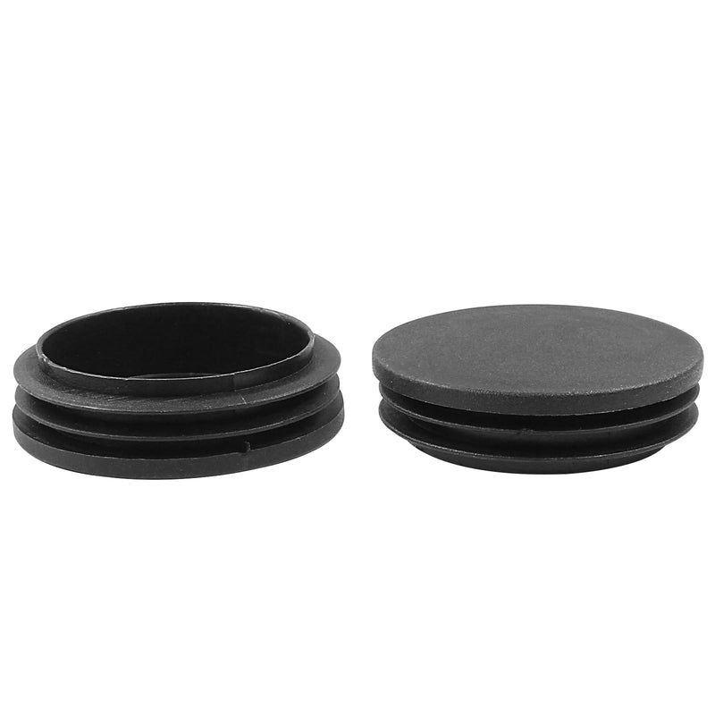 [Australia - AusPower] - 4 Pack 2-1/2 Inch (63mm) Round Plastic Hole Plugs, Black Pipe Tubing End Cap for Round Metal Tube Diameter: 2-1/2" 4 Pcs 