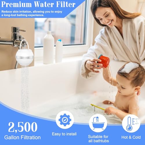 JARVISTAR white reusable hanging bath filter for tub faucet