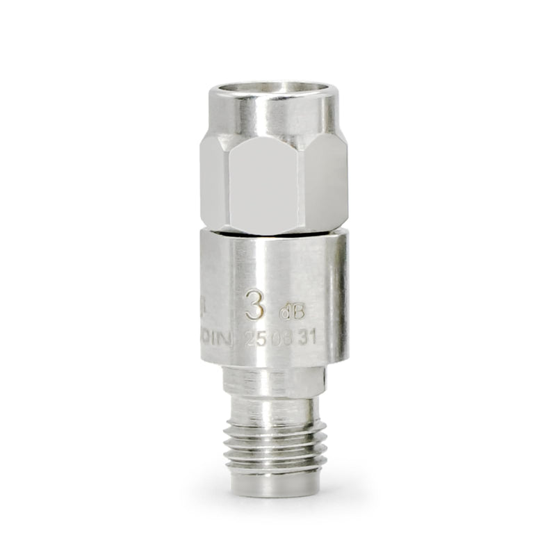 TOJOIN 12.4GHz 3dB RF Coaxial Attenuator 2W 50Ohm SMA Male to Female RF Coaxial SMA Attenuator Fixed Attenuator 2 Pieces Copper Attenuator