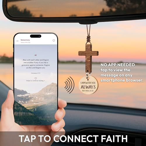 Car Accessories Christian Gifts for Women Men, Cross for Car Religious Gift I Am With You Always