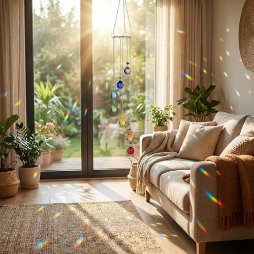 Crystal Suncatcher, Rainbow Maker for Window Decor & Garden